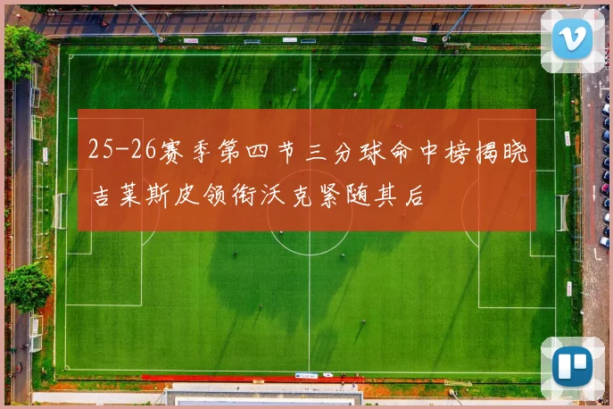 25-26赛季第四节三分球命中榜揭晓吉莱斯皮领衔沃克紧随其后